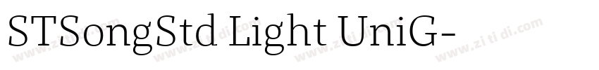 STSongStd Light UniG字体转换